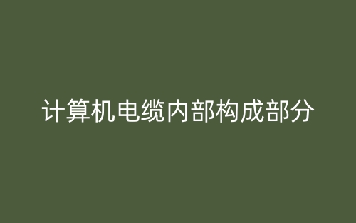 計(jì)算機(jī)電纜內(nèi)部構(gòu)成部分有哪些？(圖1)