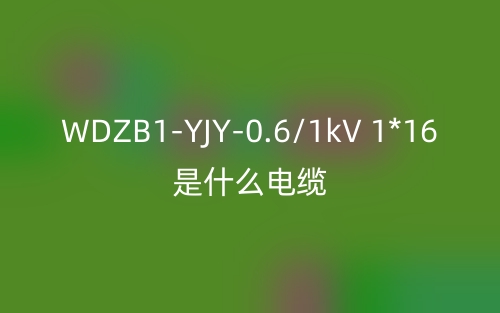 WDZB1-YJY-0.6/1kV 1*16是什么電纜？(圖1)