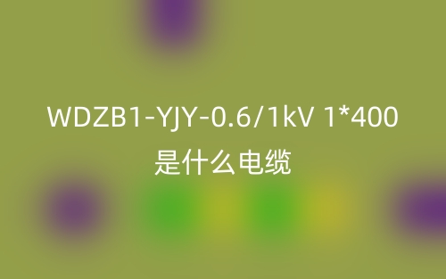 WDZB1-YJY-0.6/1kV 1*400是什么電纜？(圖1)