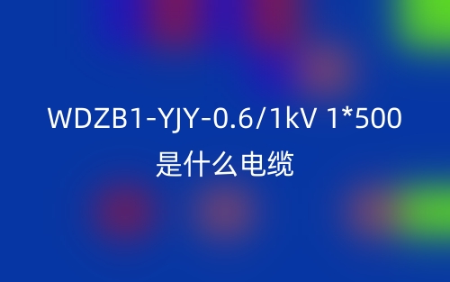 WDZB1-YJY-0.6/1kV 1*500是什么電纜？(圖1)