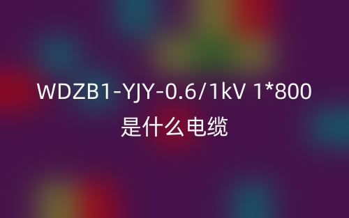 WDZB1-YJY-0.6/1kV 1*800是什么電纜？(圖1)