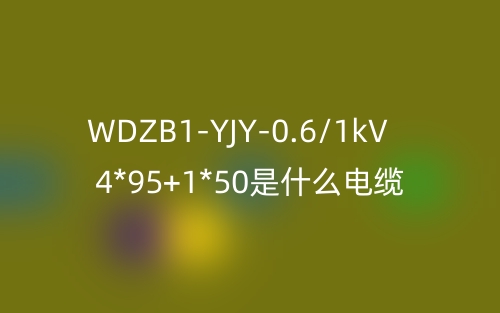 WDZB1-YJY-0.6/1kV 4*95+1*50是什么電纜？(圖1)