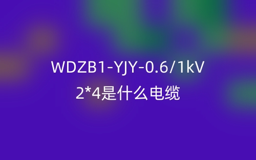 WDZB1-YJY-0.6/1kV 2*4是什么電纜？(圖1)