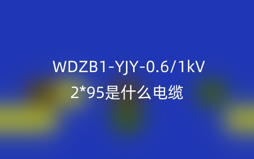 WDZB1-YJY-0.6/1kV 2*95是什么電纜？(圖1)