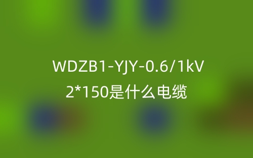 WDZB1-YJY-0.6/1kV 2*150是什么電纜？(圖1)