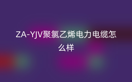 山東ZA-YJV聚氯乙烯電力電纜怎么樣？(圖1)