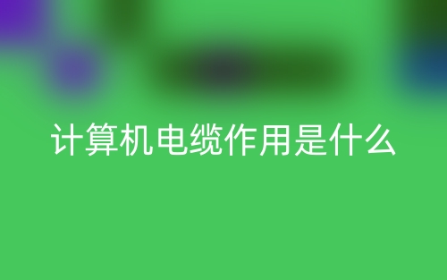 計(jì)算機(jī)電纜作用是什么？(圖1)