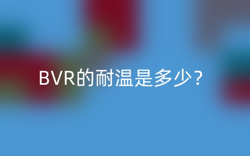BVR的耐溫是多少？(圖1)