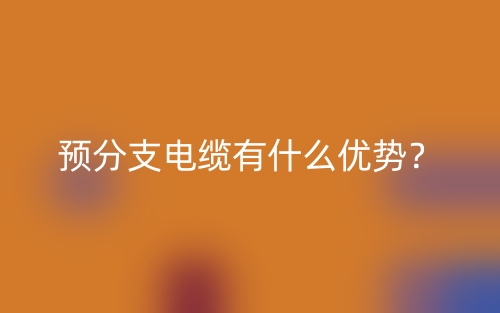 預(yù)分支電纜有什么優(yōu)勢？(圖1)