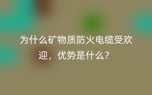 為什么礦物質(zhì)防火電纜受歡迎，優(yōu)勢是什么？(圖1)