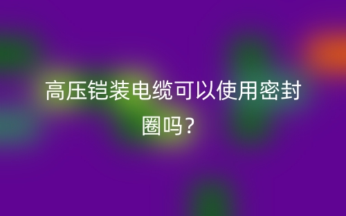 高壓鎧裝電纜可以使用密封圈嗎？(圖1)